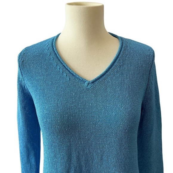 J MCLAUGHLIN CALLUM SWEATER XS V NECK HAVANA KNIT YARN RELAXED CASUAL COASTAL - Picture 3 of 12